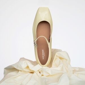Shoe The Bear Maya Patent Ballerina Mary Jane Flats Yellow